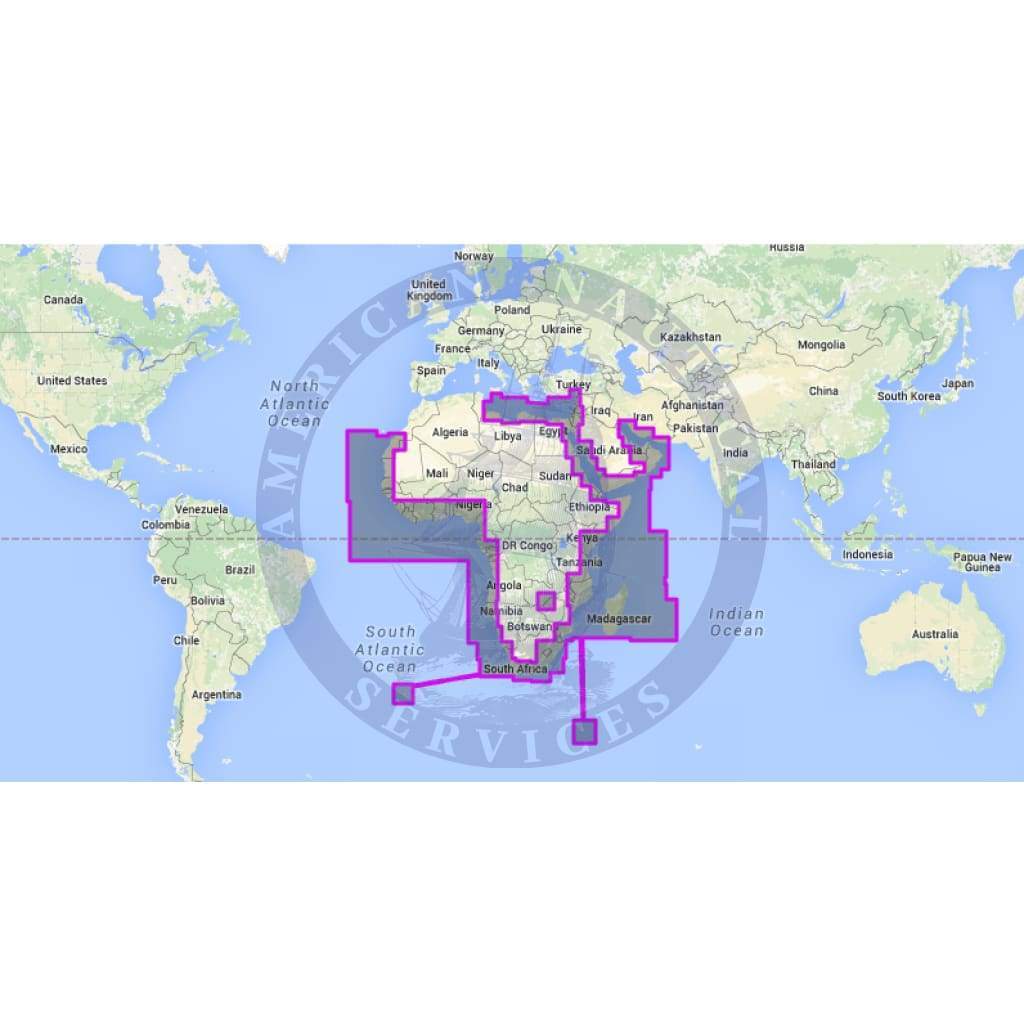 MapMedia Navionics Mega Wide Vector Chart: MWVNAF30XGMAP - Africa & Middle East (Update)