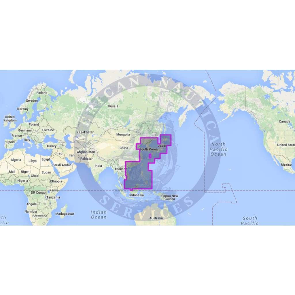 MapMedia Navionics Mega Wide Vector Chart: MWVNAS35XGMAP - South China Sea, Korea, Japan (Update)