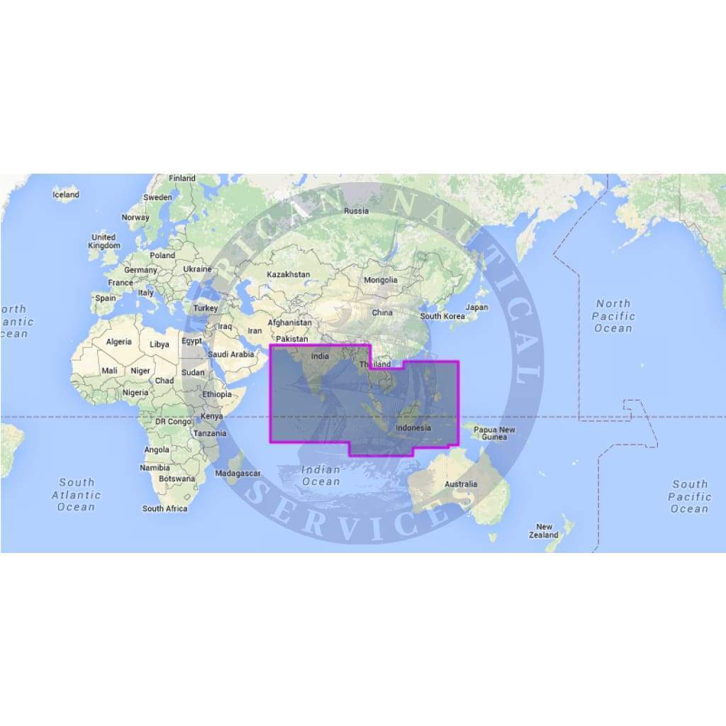 MapMedia Navionics Mega Wide Vector Chart: MWVNIN31XGMAP - Indian Ocean & South China Sea (Update)