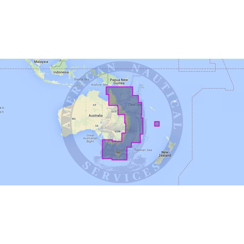 MapMedia Navionics Wide Vector Chart: WVNAU62MAP - Australia - East (Update)