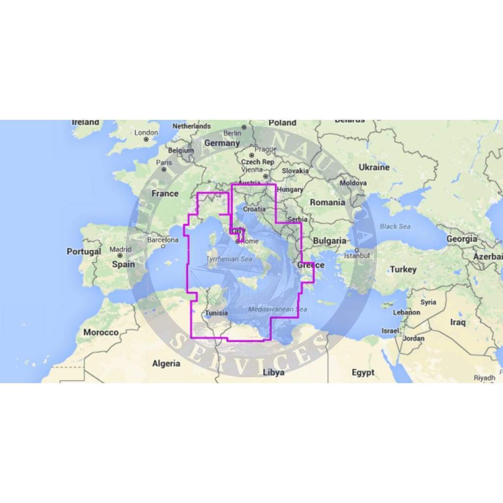 MapMedia Navionics Wide Vector Chart: WVNEM33MAP - Mediterranean Sea - Central (Update)