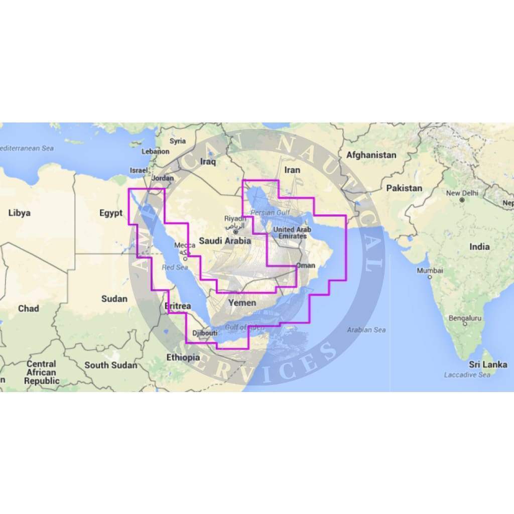 MapMedia Navionics Wide Vector Chart: WVNME43MAP - Red Sea - Arabian Gulf (Update)
