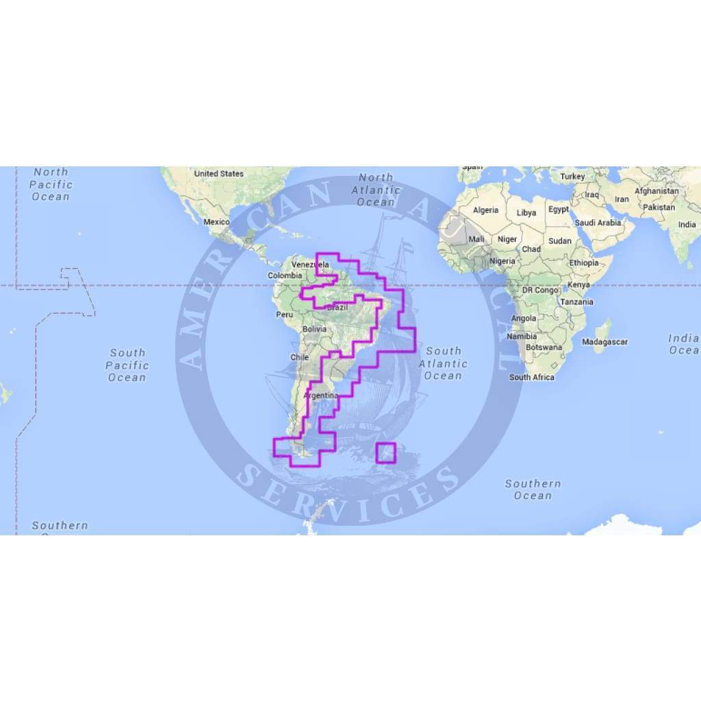 MapMedia Navionics Wide Vector Chart: WVNSA909MAP - South America - East (Update)