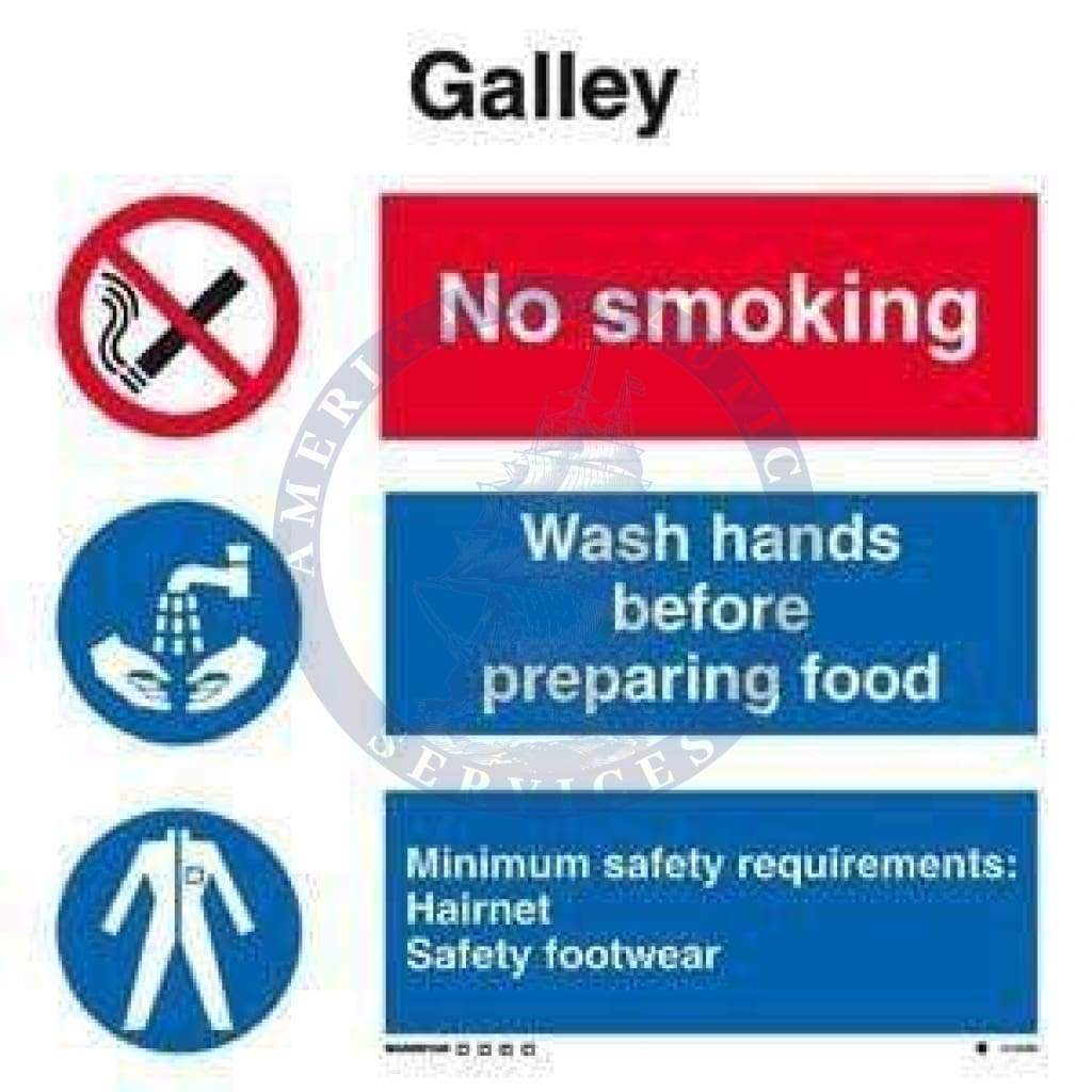 Marine Combination Sign: Galley Combination Sign