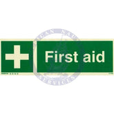 Marine Safety Sign: First Aid with Text