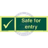 Marine Safety Sign: Safe For Entry