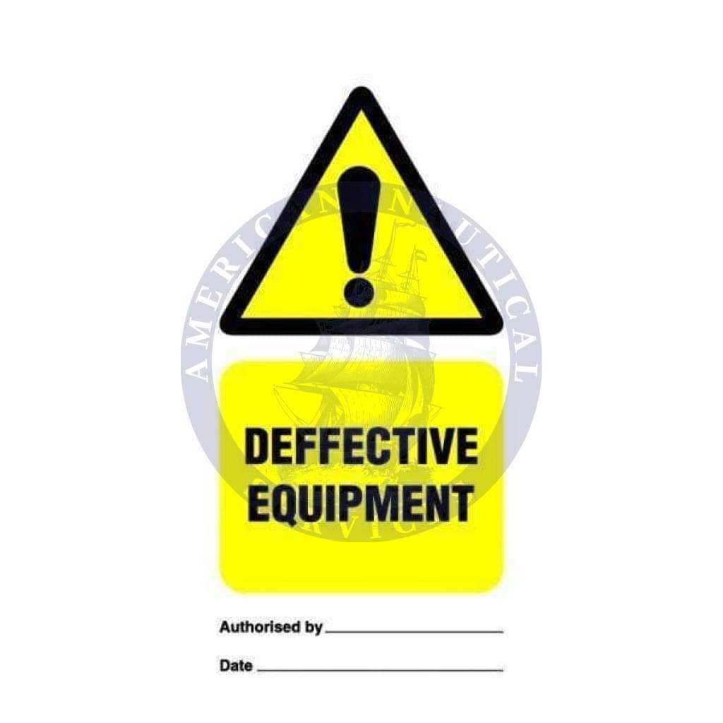 Marine Temporary Tie Tag: Tie tag, Defective equipment - Pack of 10