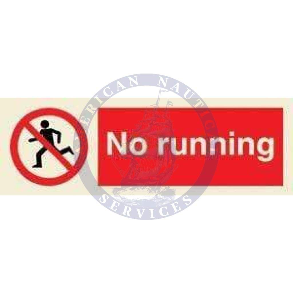 Marine Water Safety Sign: No Running