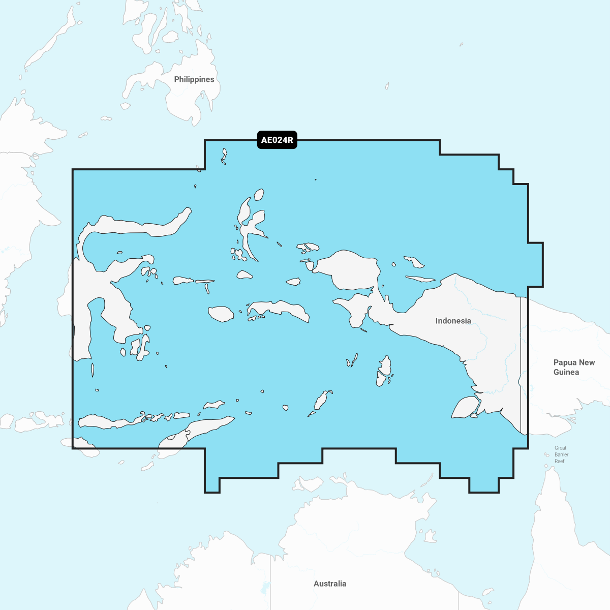 Navionics Platinum Plus Chart AE024R: Central W. Papua & E. Sulawesi