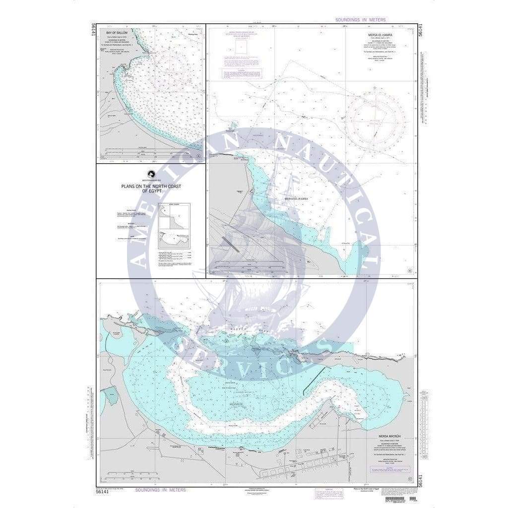 NGA Chart 56141: Plans on the North Coast of Egypt A. Bay of Sallum