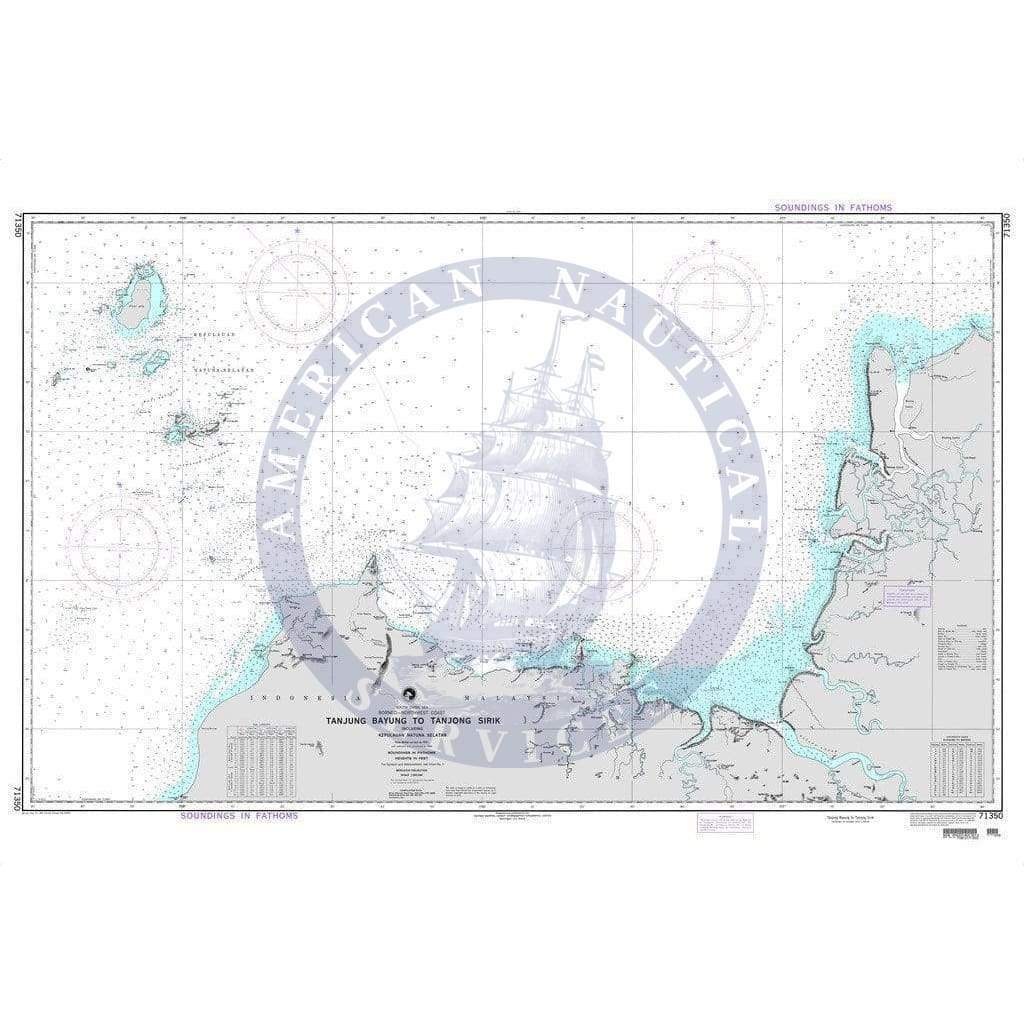 NGA Chart 71350: Tanjung Bayung to Tanjong Sirik including Kepulauan Natuna Selatan (OMEGA)