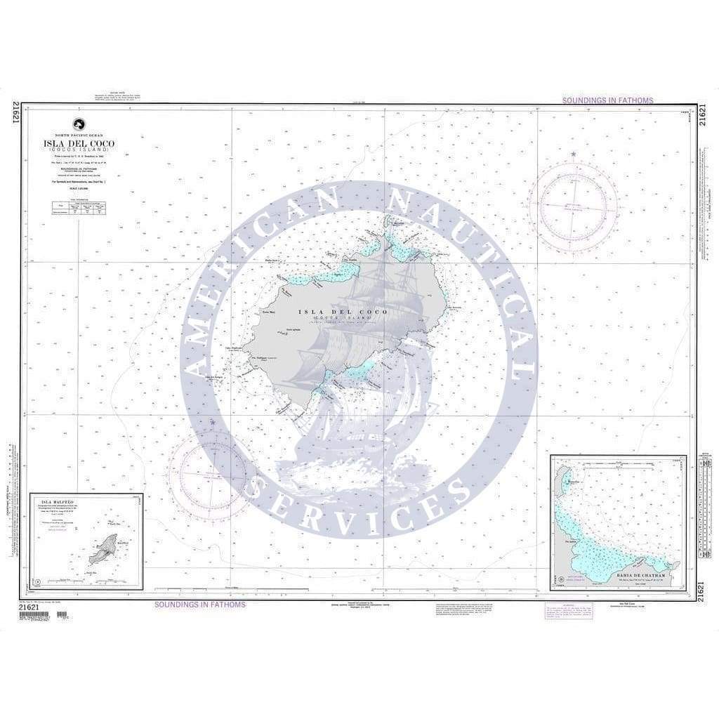 NGA Nautical Chart 21621: Isla del Coco (Cocos Island)