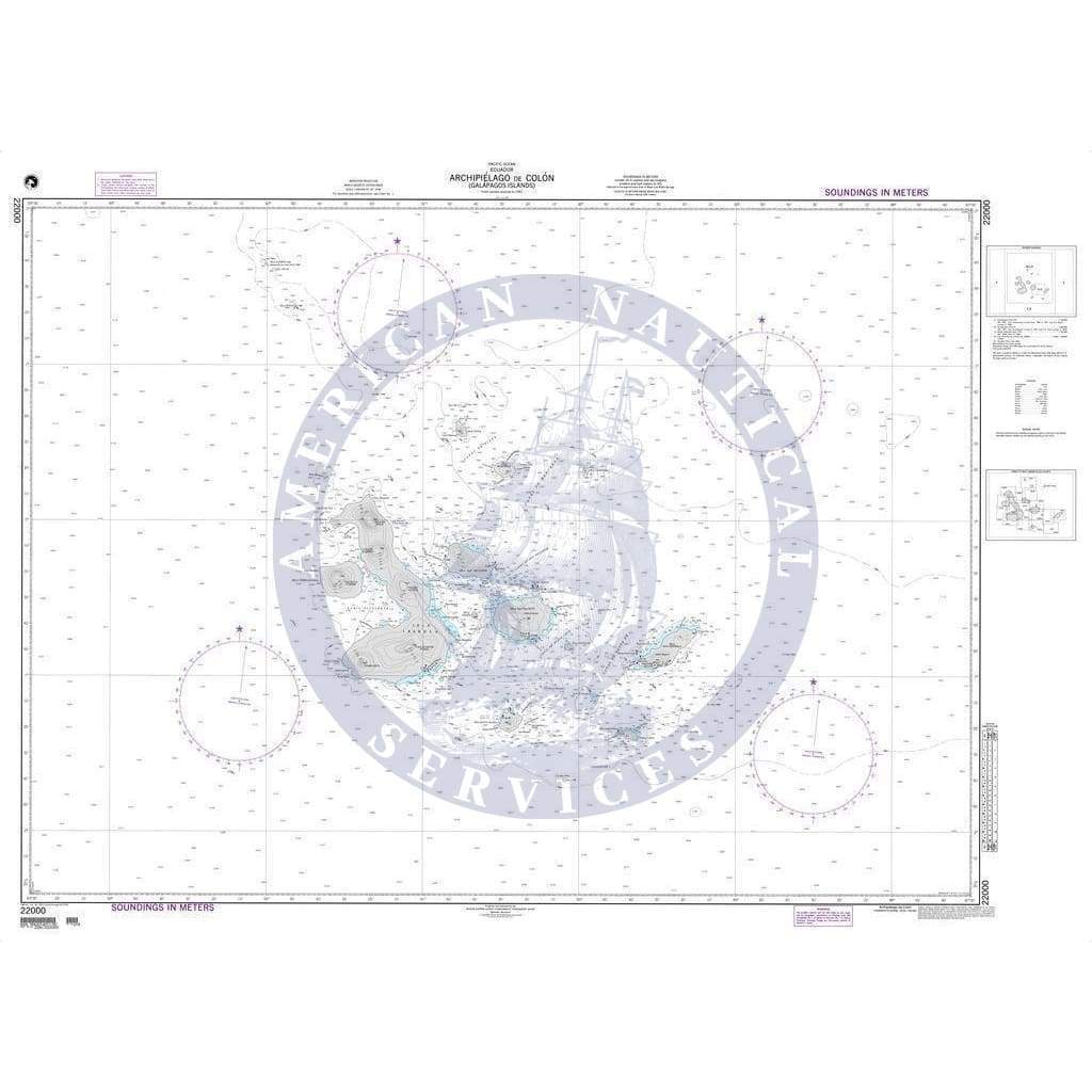 NGA Nautical Chart 22000: Archipielago de Colon (Galapagos Islands)
