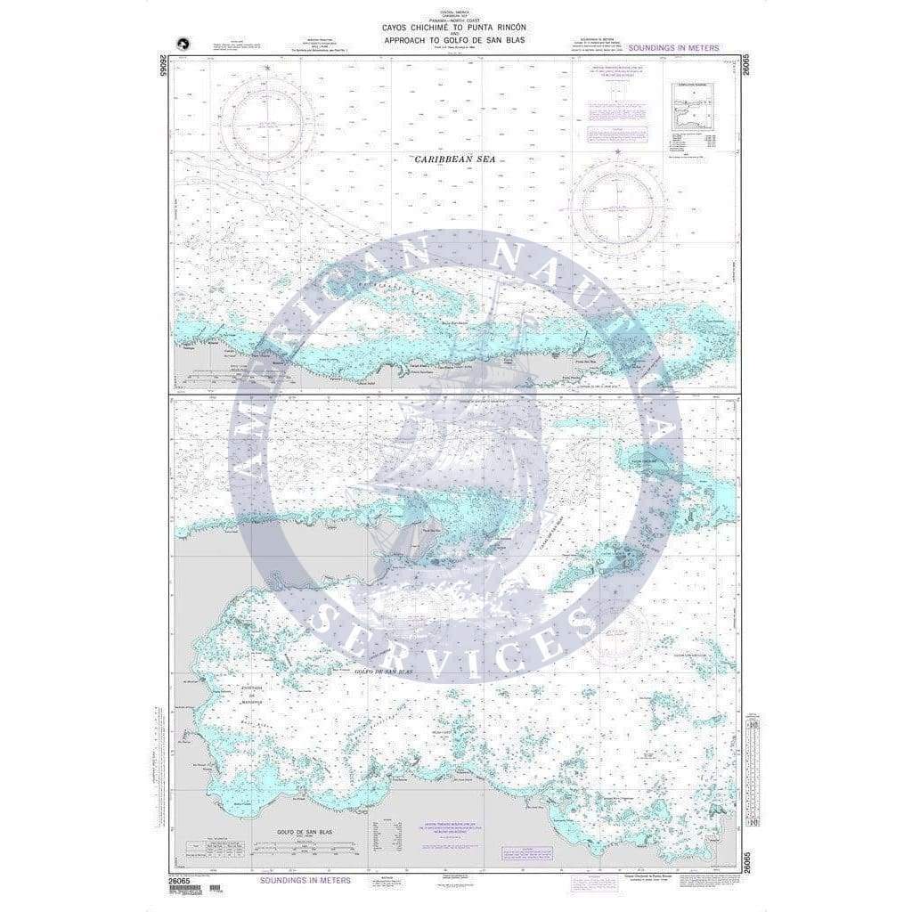 NGA Nautical Chart 26065: Cayos Chichime to Punta Rincon and Approach to Golfo de San Blas