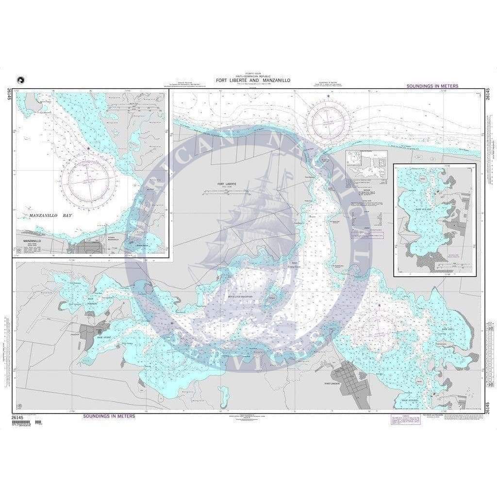 NGA Nautical Chart 26145: Fort Liberte and Manzanillo Plans: A. Manzanillo