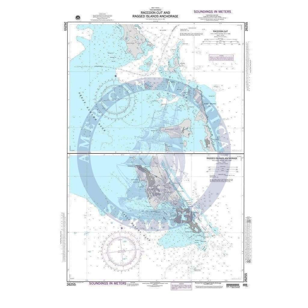 NGA Nautical Chart 26255: Raccoon Cut (Bahama Islands)