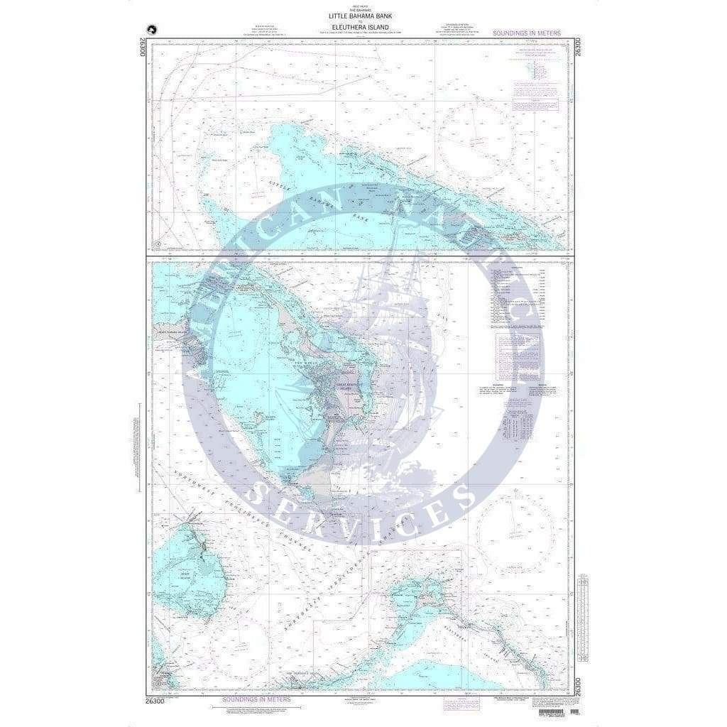 NGA Nautical Chart 26300: Little Bahama Bank to Eleuthera Island Little Bahama Bank (Panel A)