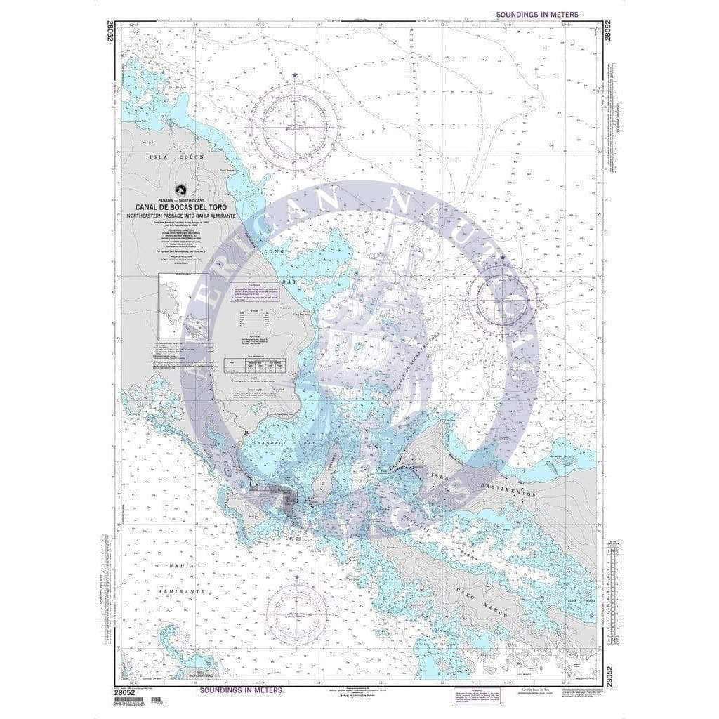 NGA Nautical Chart 28052: Canal de Bocas del Toro