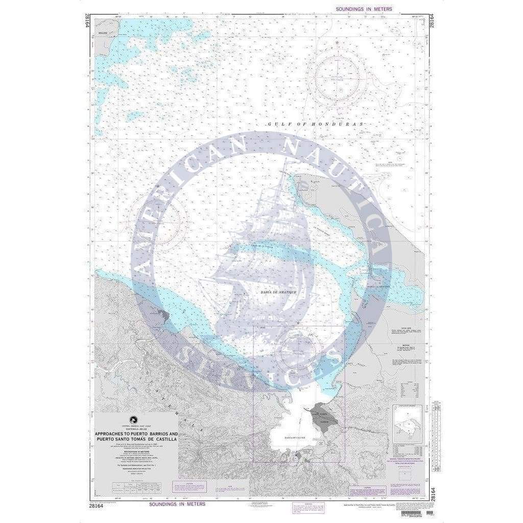 NGA Nautical Chart 28164: Approaches to Puerto Barrios and Puerto Santo Tomas de Castilla (Guatemala-Belize)