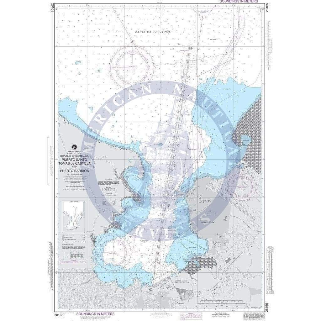 NGA Nautical Chart 28165: Puerto Santo Tomas de Castilla and Puerto Barrios