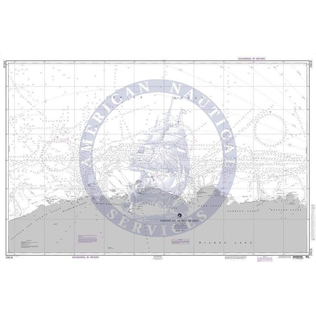 NGA Nautical Chart 29018: Porpoise Bay to West Ice Shelf