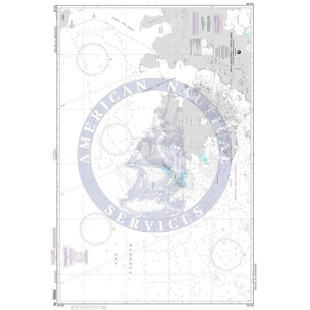 NGA Nautical Chart 29128: Corry Island to Robertson Island