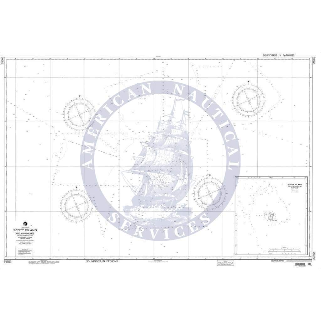 NGA Nautical Chart 29282: Scott Island and Approaches