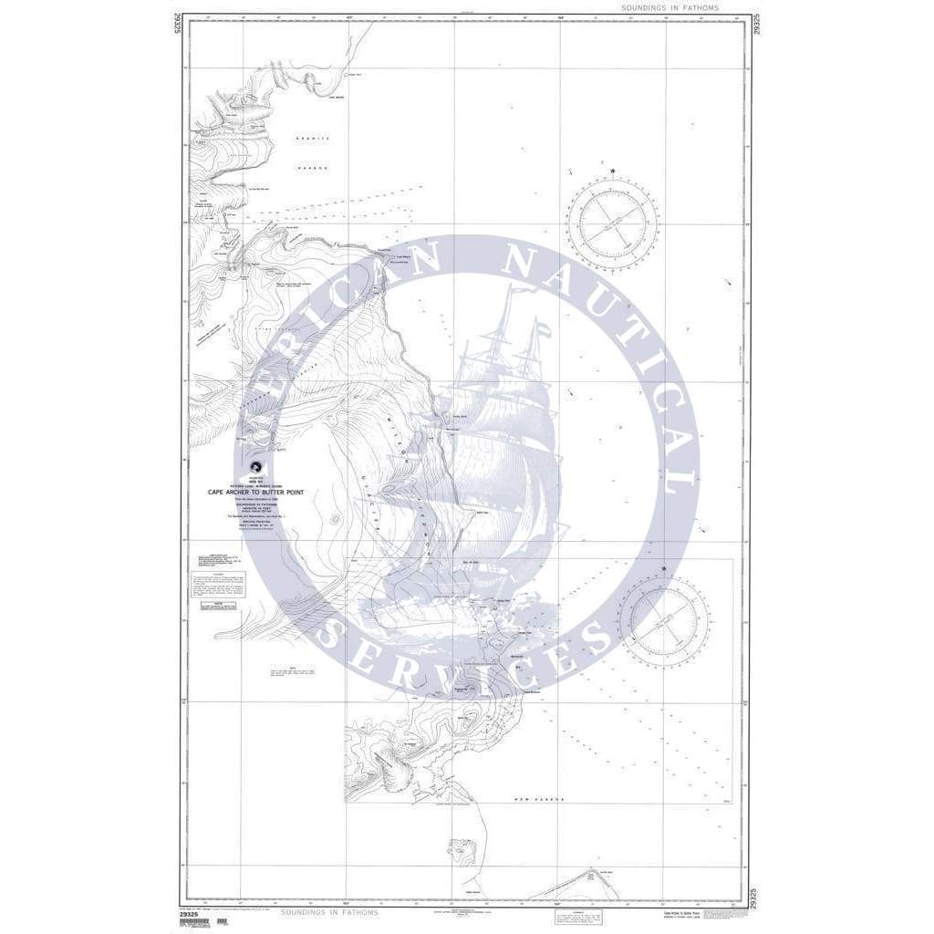 NGA Nautical Chart 29325: Cape Archer to Butter Point (Victoria Land-McMurdo Sound)