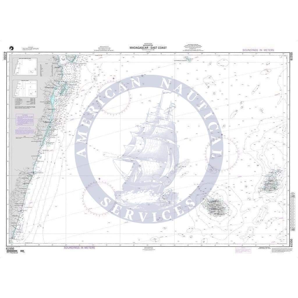 NGA Nautical Chart 61550: Madagascar-East Coast