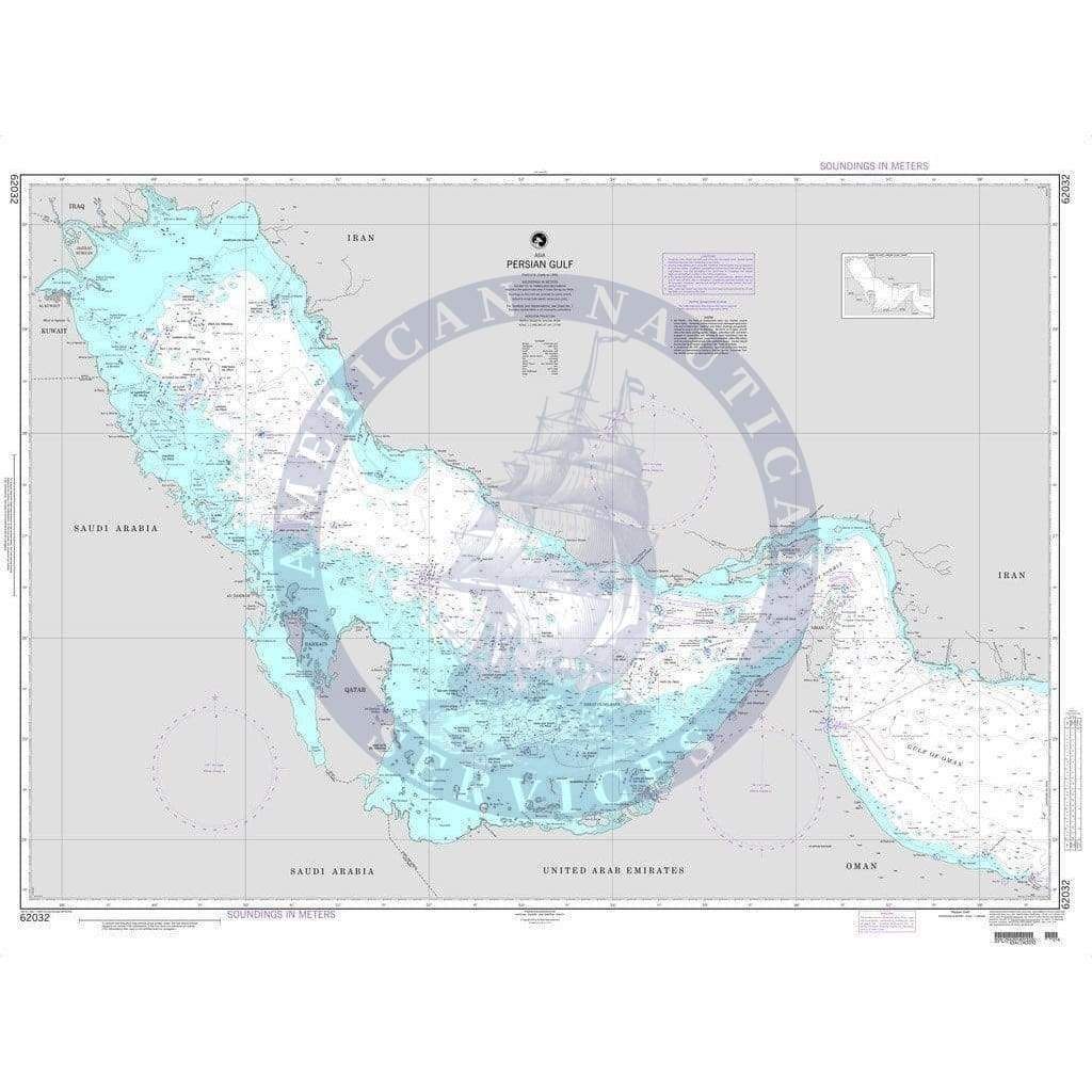 NGA Nautical Chart 62032: Persian Gulf