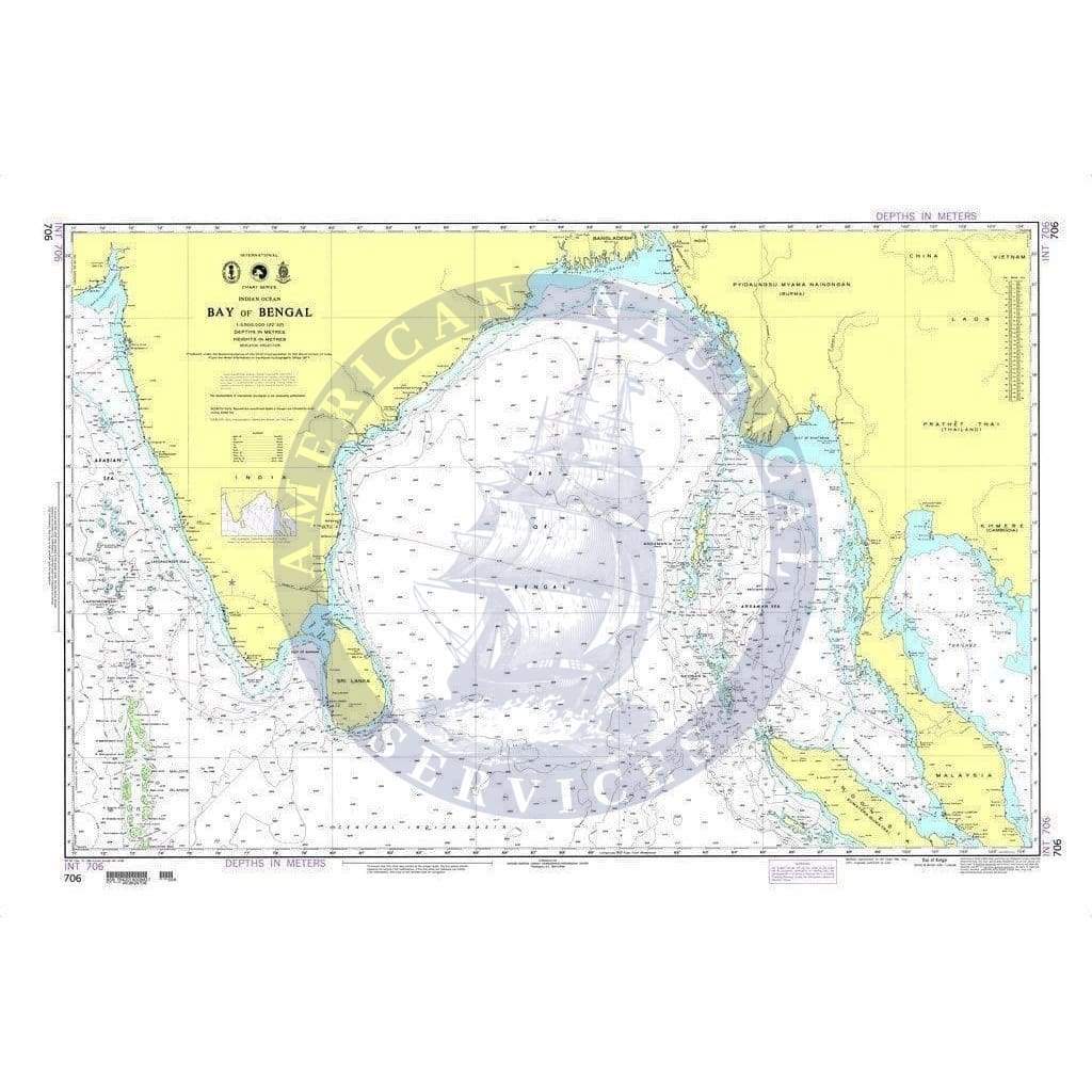 NGA Nautical Chart 706: Bay of Bengal (OMEGA)