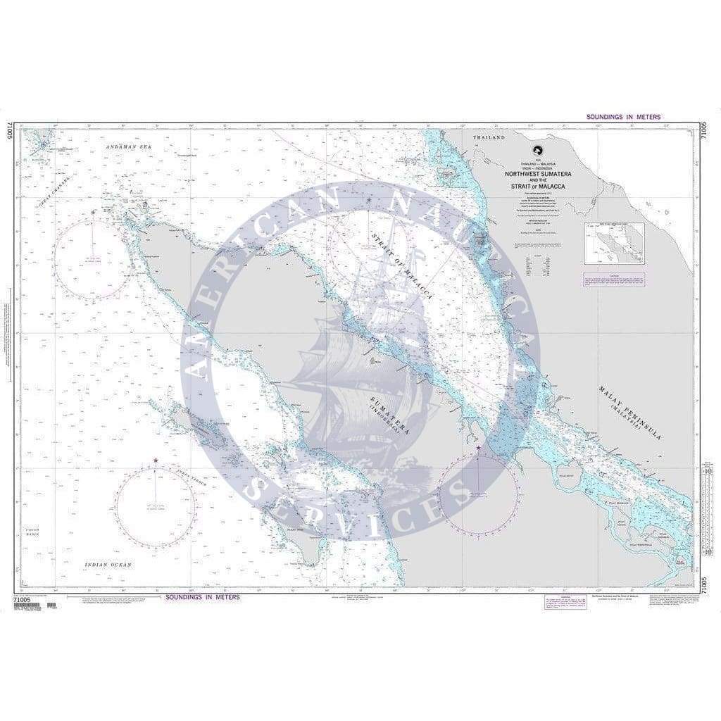 NGA Nautical Chart 71005: Northwest Sumatera and the Strait of Malacca (OMEGA)
