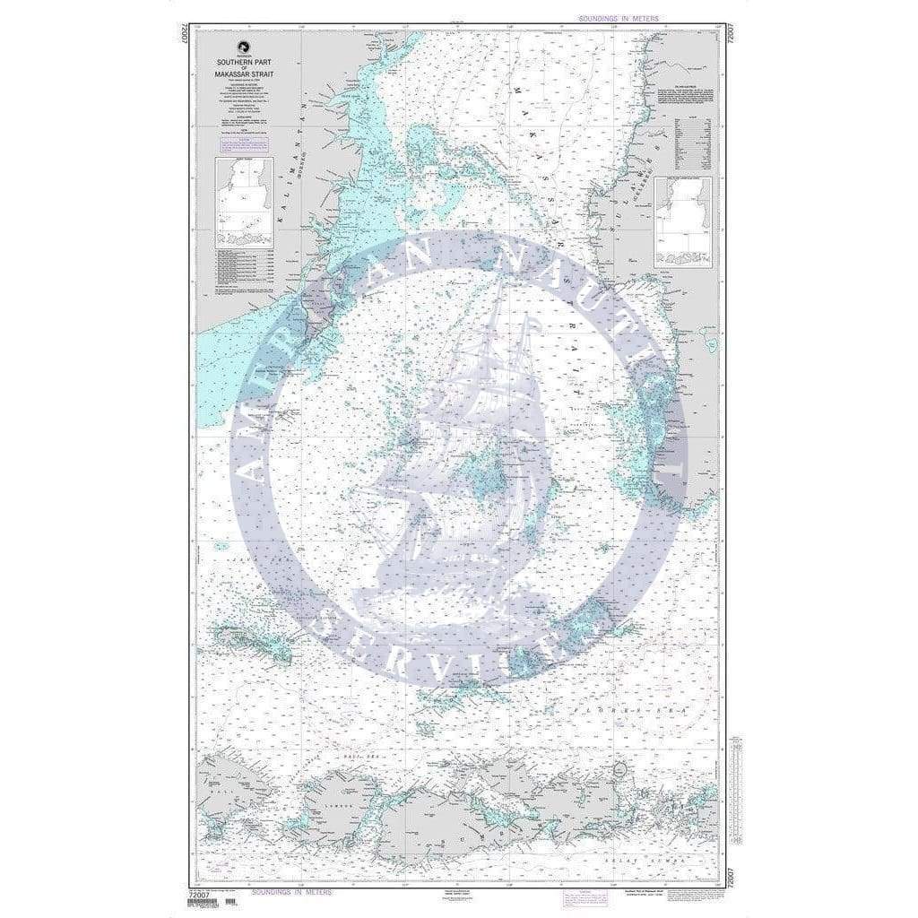 NGA Nautical Chart 72007: Southern Part of Makassar Strait