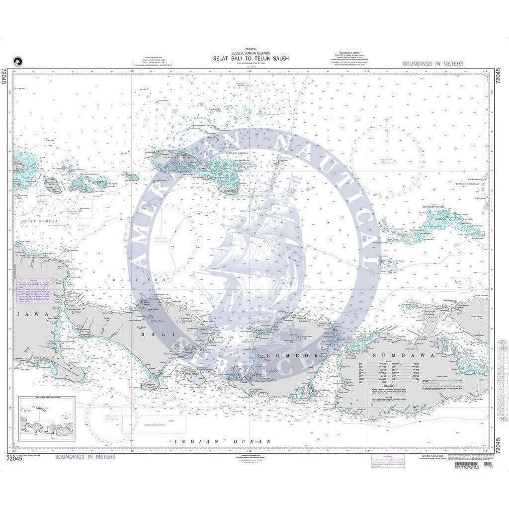 NGA Nautical Chart 72045: Selat Bali to Tembuk Saleh