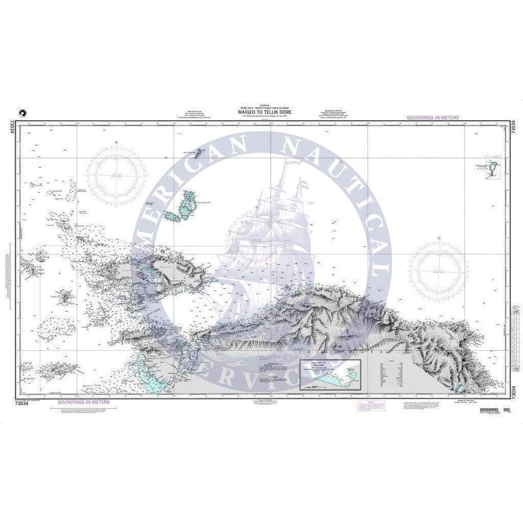 NGA Nautical Chart 73034: Waigeo to Teluk Dore