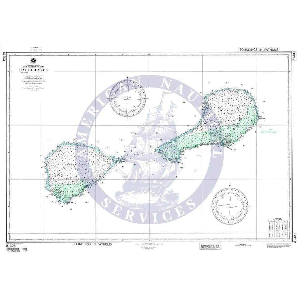 NGA Nautical Chart 81303: Hall (Horn) Islands (East Caroline Islands)