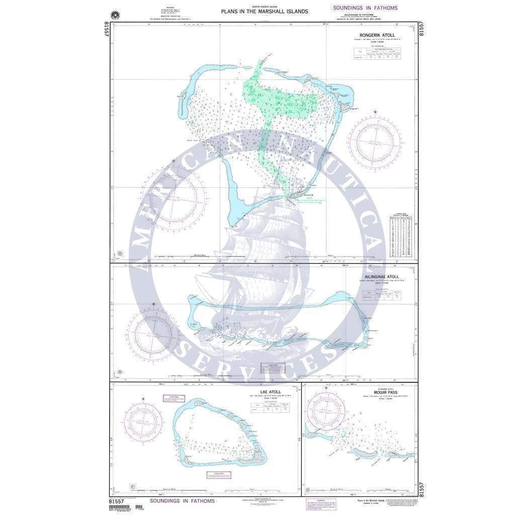 NGA Nautical Chart 81557: Plans in the Marshall Islands A. Rongerik Atoll