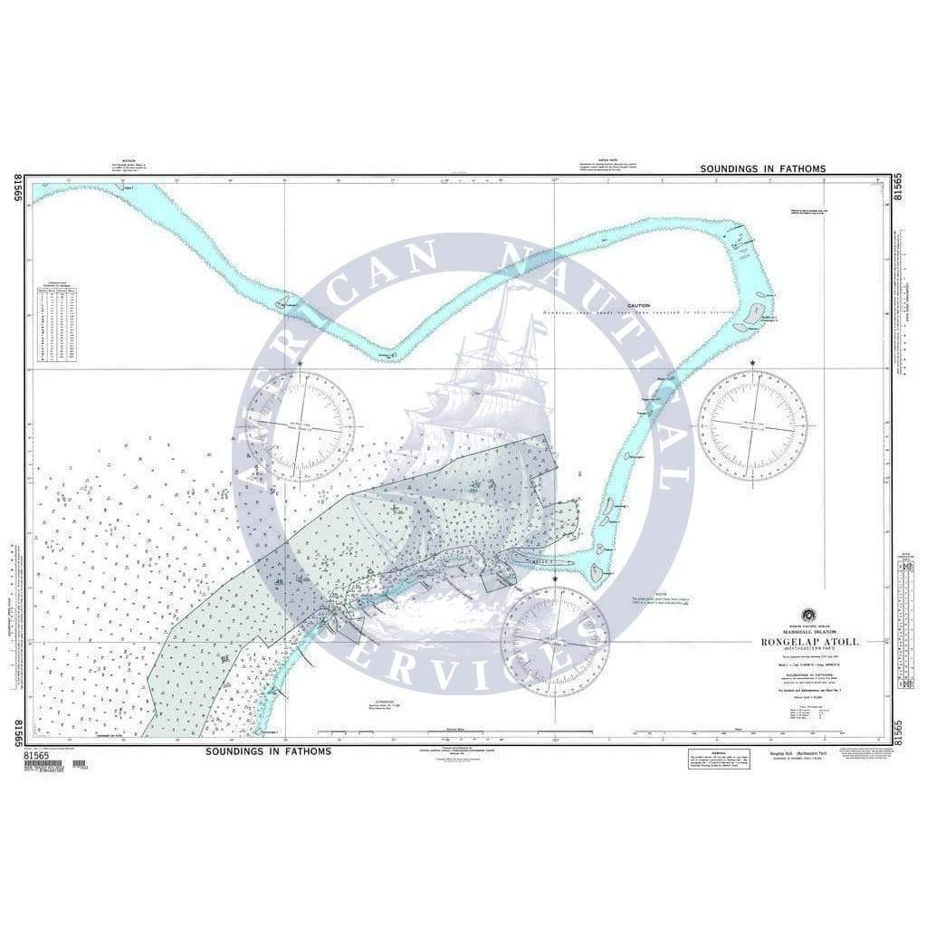 NGA Nautical Chart 81565: Rongelap Atoll, Northeastern Part (Marshall Islands)