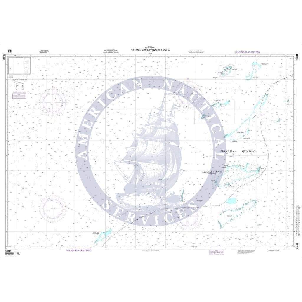 NGA Nautical Chart 93044: Yongshu Jiao to Yongdeng Ansha (South China Sea)
