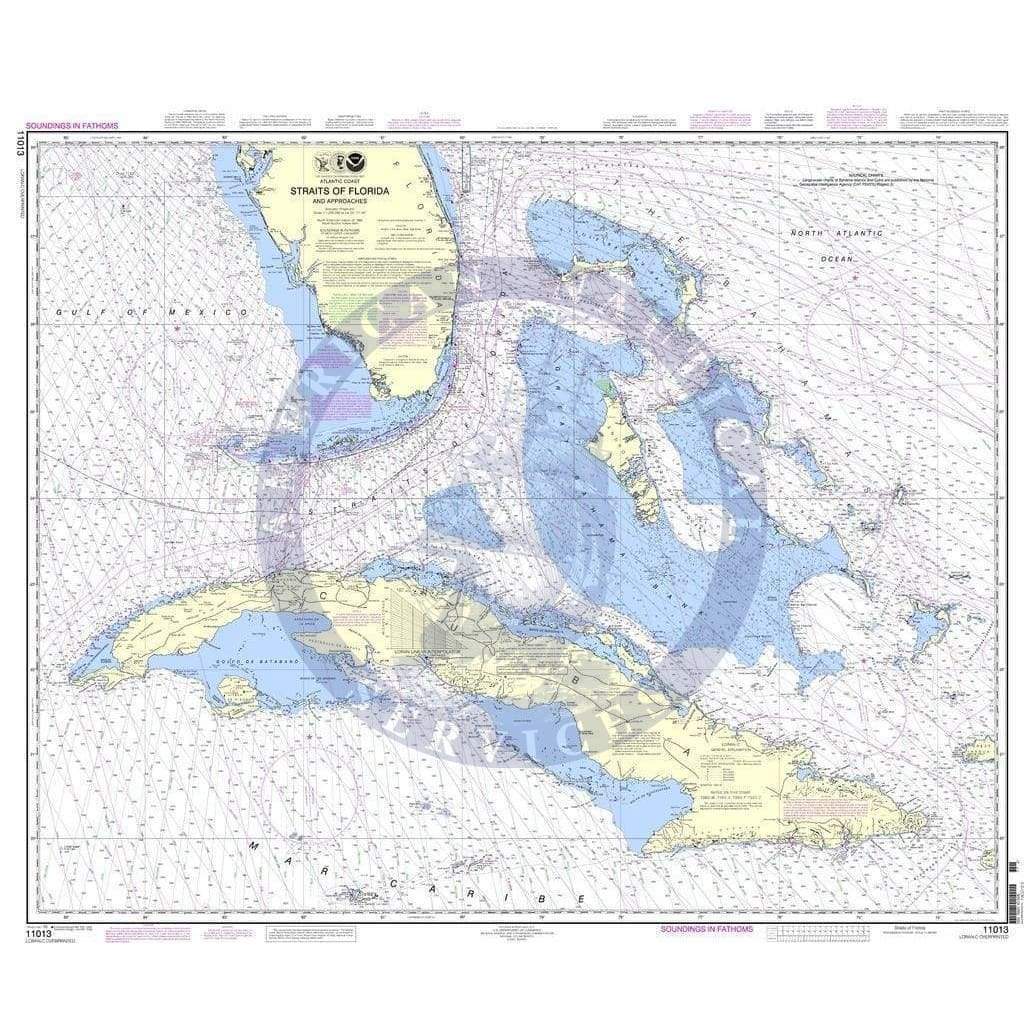 Atlantic Ocean Map Depth Chart