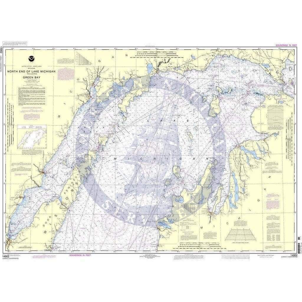 Lake Michigan Marine Map OceanGrafix Nautical Chart 14901 Lake