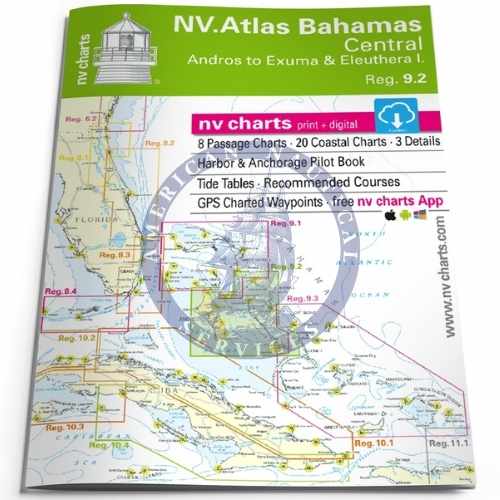 NV Atlas 9.2: Bahamas Central, Andros to Exumas & Eleuthera Islands, 2022/2023 Edition