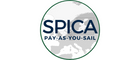 Logo of SPICA featuring the text 'Pay-As-You-Sail' with a background map of Europe, symbolizing innovative maritime navigation solutions.