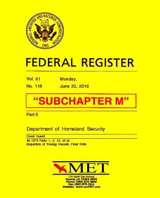 CFR 46 Subchapter M Inspection Regulations - Amnautical