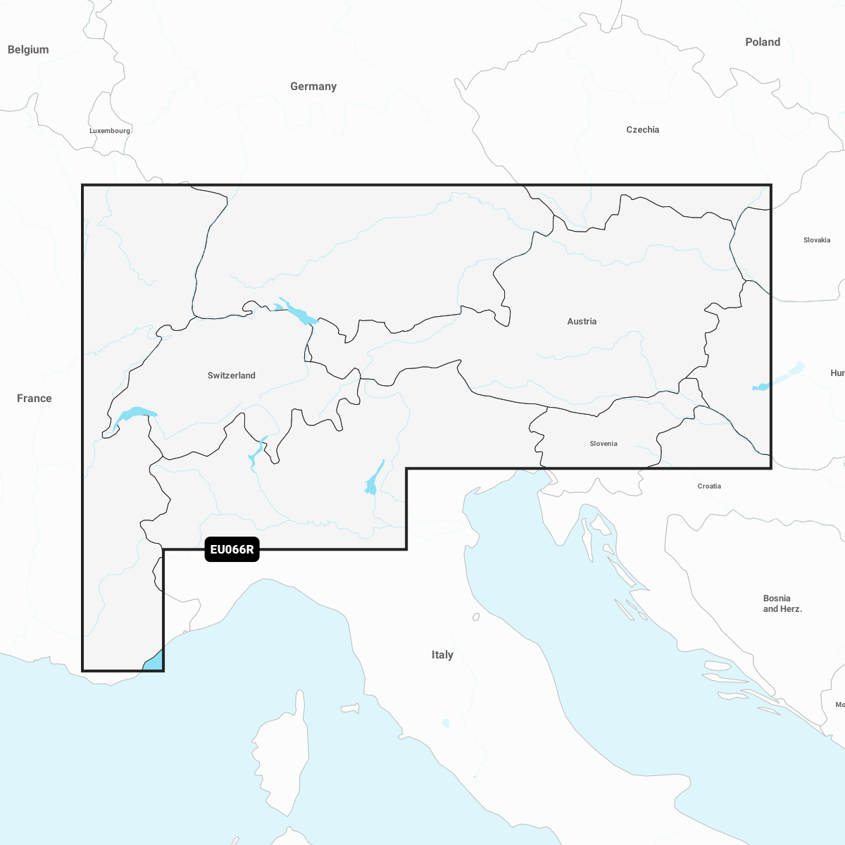 GARMIN NAVIONICS+ CHART EU066R: Alpine, Lakes & Rivers