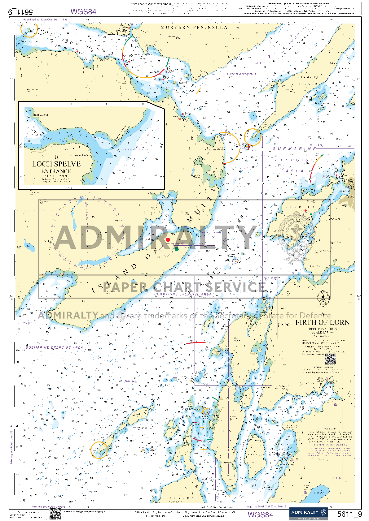 ADMIRALTY Leisure Chart Folio:  West Coast of Scotland, Mull of Kintyre to Point of Ardnamurchan (SC5611)