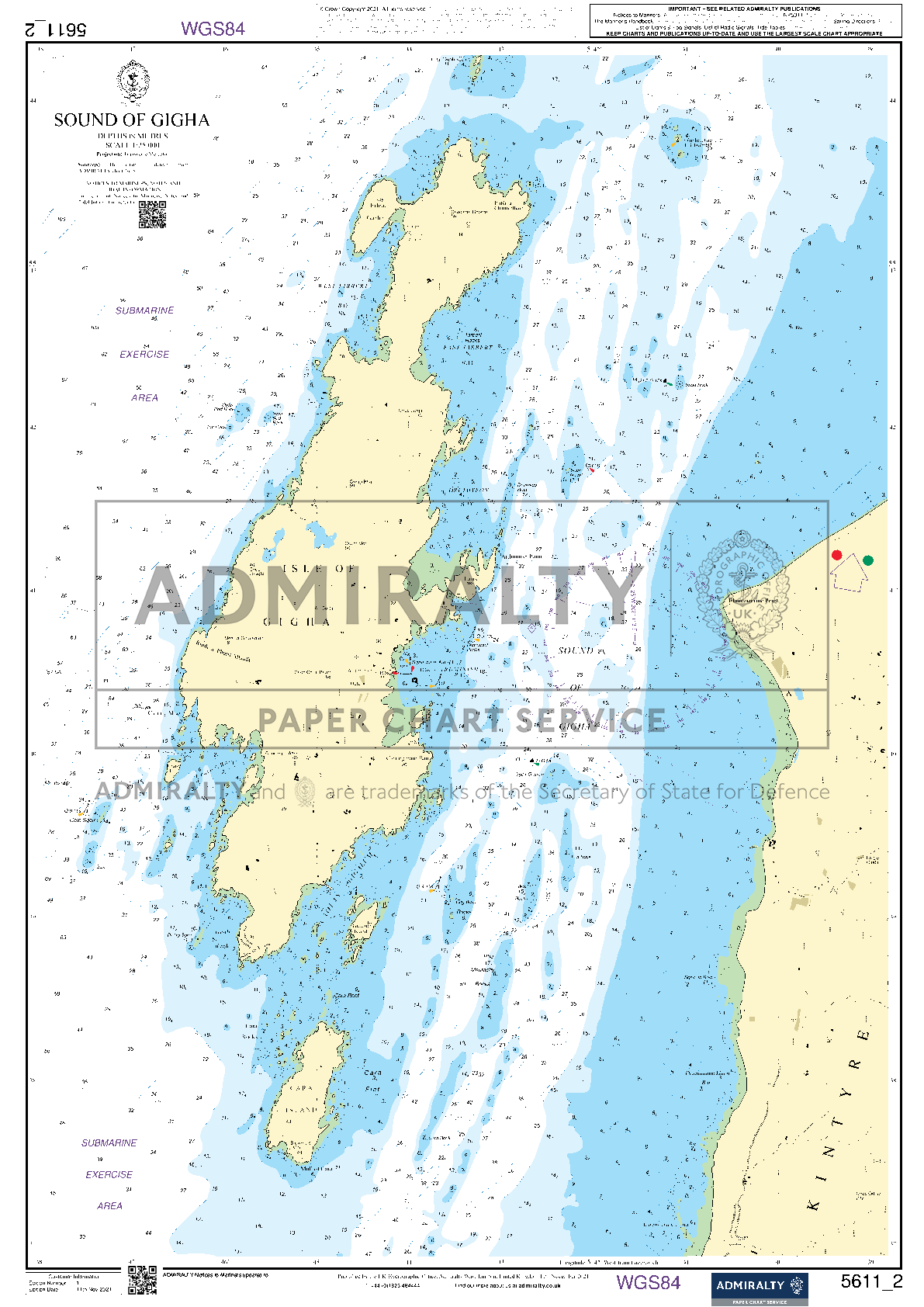 ADMIRALTY Leisure Chart Folio:  West Coast of Scotland, Mull of Kintyre to Point of Ardnamurchan (SC5611)