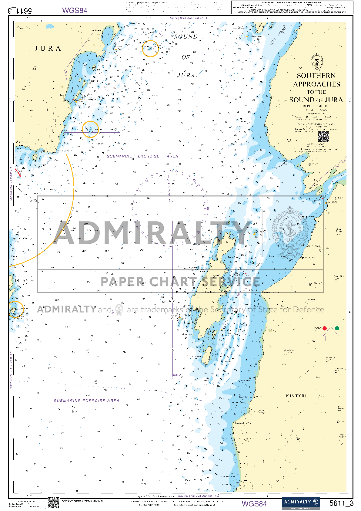 ADMIRALTY Leisure Chart Folio:  West Coast of Scotland, Mull of Kintyre to Point of Ardnamurchan (SC5611)