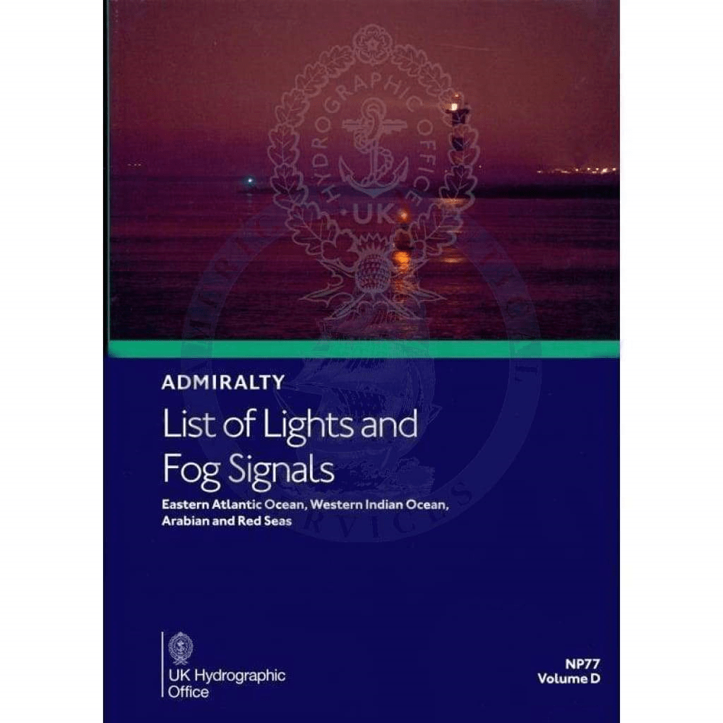 Admiralty List of Lights & Fog Signals (ALL) Vol. D: Eastern Atlantic, Western Indian, Arabian & Red Seas (NP77), 4th Edition 2023