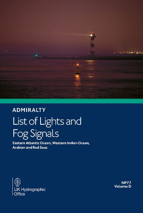 Admiralty List of Lights & Fog Signals (ALL) Vol. D: Eastern Atlantic, Western Indian, Arabian & Red Seas (NP77), 6th Edition 2025